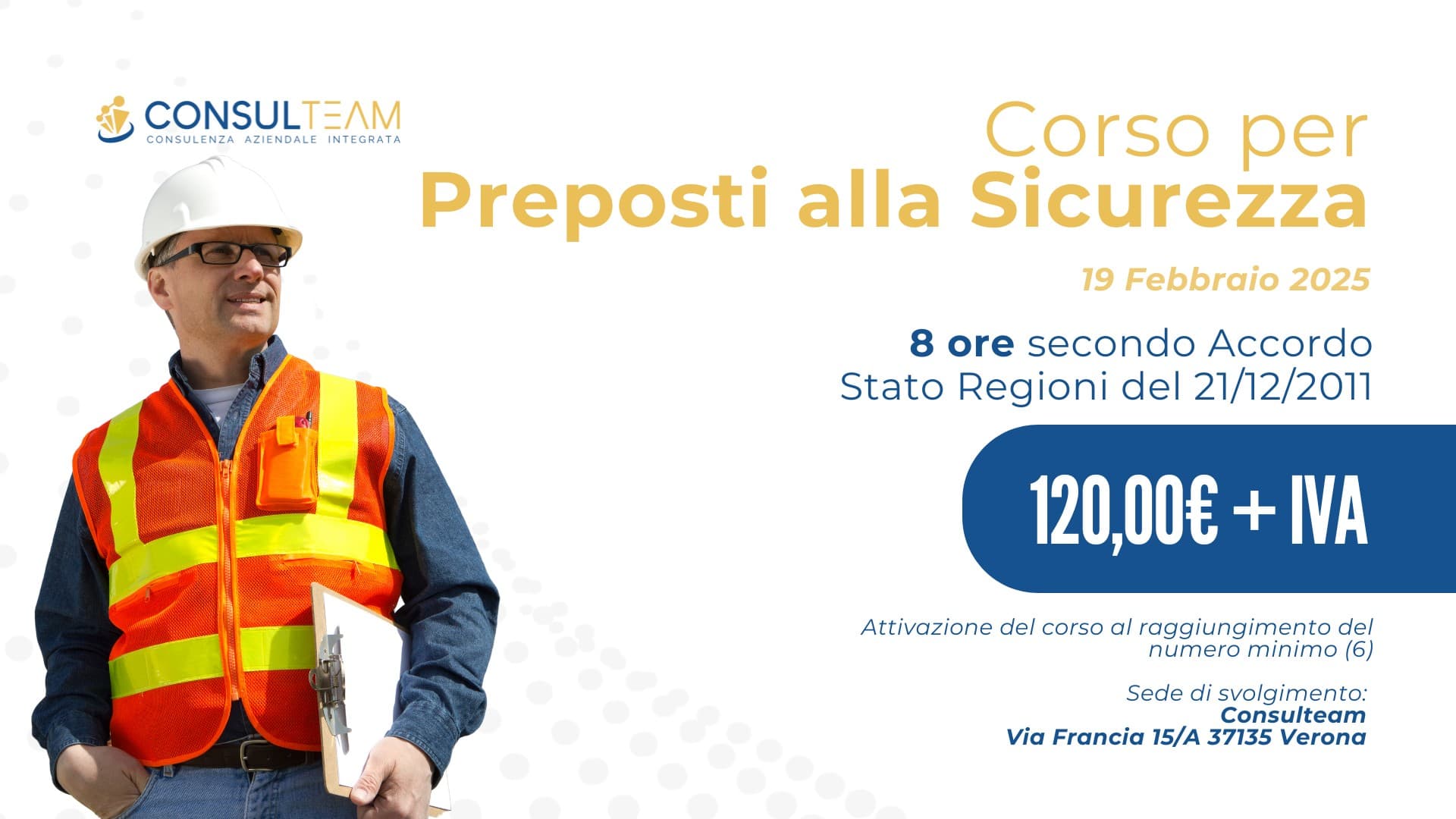 Corso per Preposto alla sicurezza 19 Febbraio